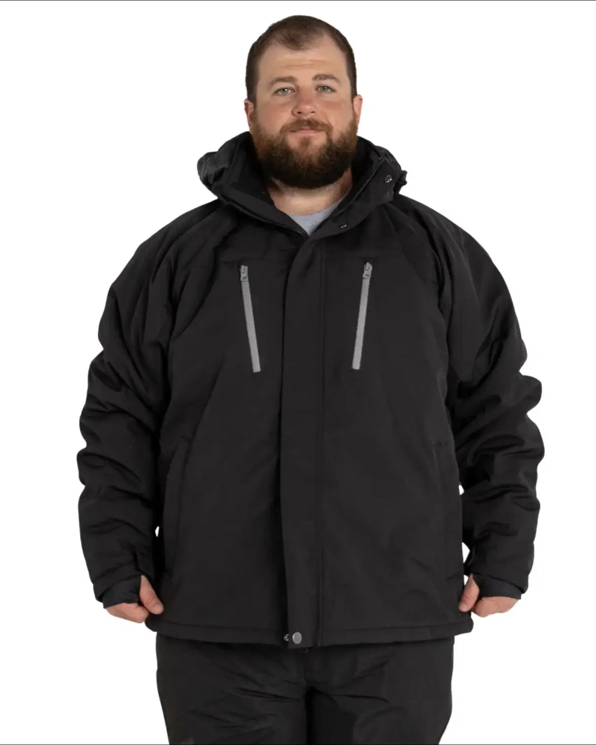 Black winter jacket from Snow Country Outerwear Men’s Big Sizes Siberian III collection
