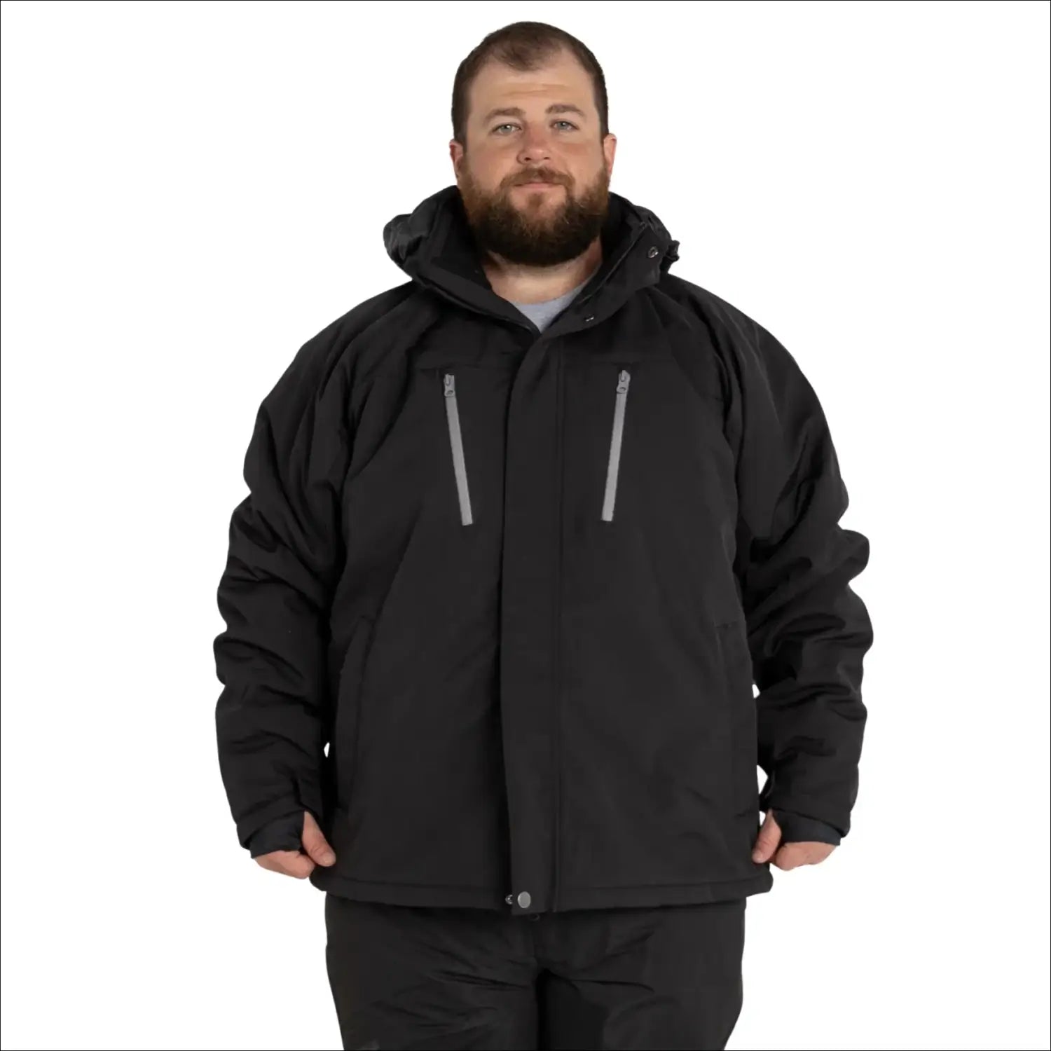 Black winter jacket from Snow Country Outerwear Men’s Big Sizes Siberian III collection