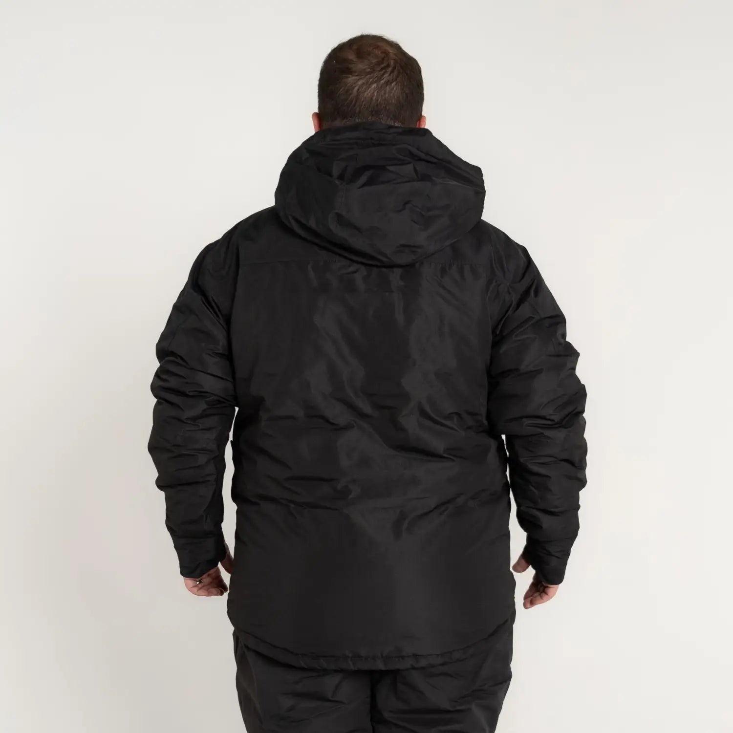Black hooded puffer jacket for Men’s Big Sizes 2XL-7XL Winter Snow Ski Outerwear