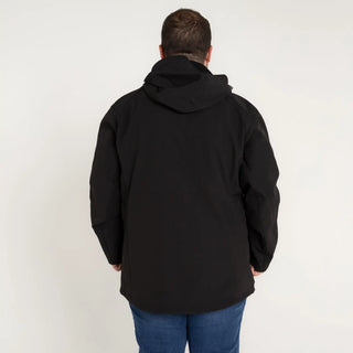 Black hooded jacket from Men’s Big 2XL-7XL Cyclone Stretch Soft Shell Outerwear