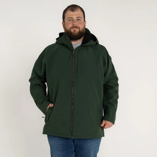 Green hooded jacket from Men’s Big 2XL-7XL Cyclone Stretch Soft Shell Outerwear