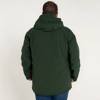 Dark green hooded jacket from Men’s Big 2XL-7XL Cyclone Stretch Soft Shell Outerwear