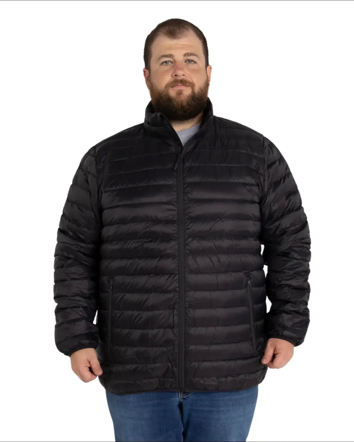 Black puffer jacket from Men’s Big 2XL-7XL Packable 90 10 Down Jacket Coat Outerwear