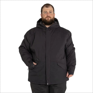 Black hooded winter coat from Men’s Big Sizes 2XL-5XL Boulder snow skiing jacket