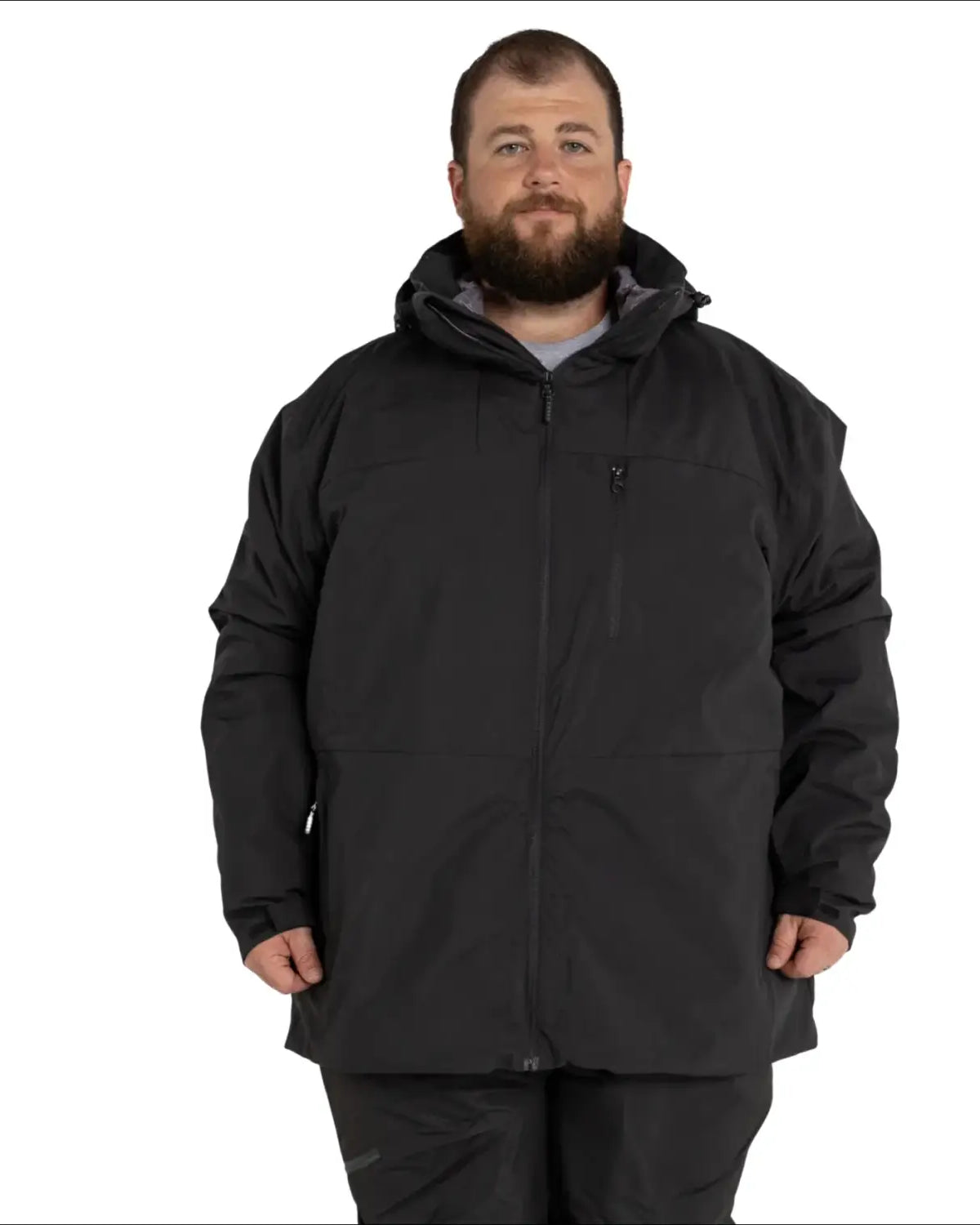 Black hooded winter jacket from Men’s Big 2X-7X 3in1 Snow Country Outerwear