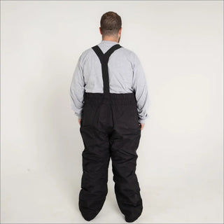 Black snow pants with suspenders from Snow Country Outerwear for big and tall men