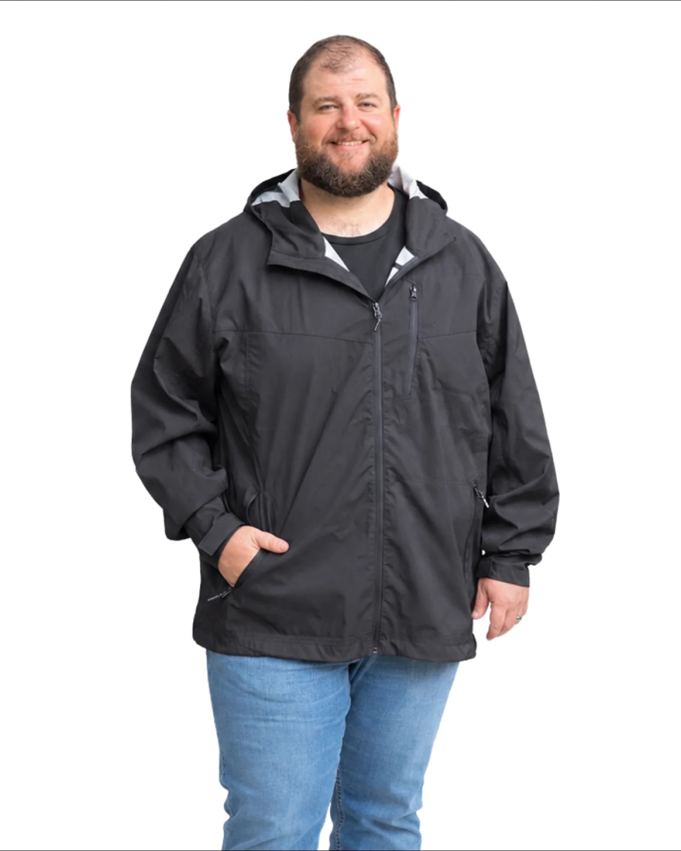 Mens Big Rain Jacket Waterproof Hooded 2XL-7XL Mystique