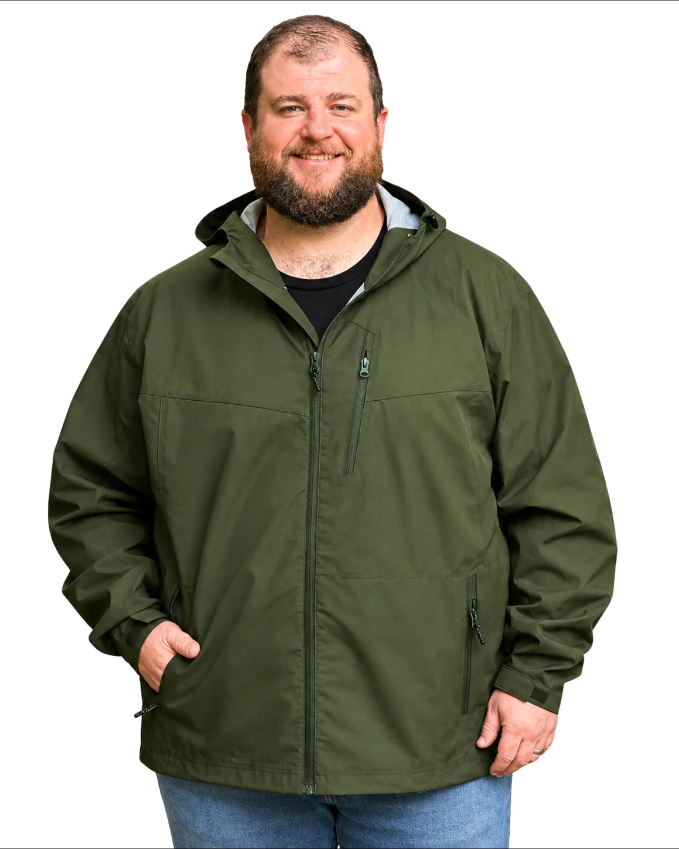 Mens Big Rain Jacket Waterproof Hooded 2XL-7XL Mystique
