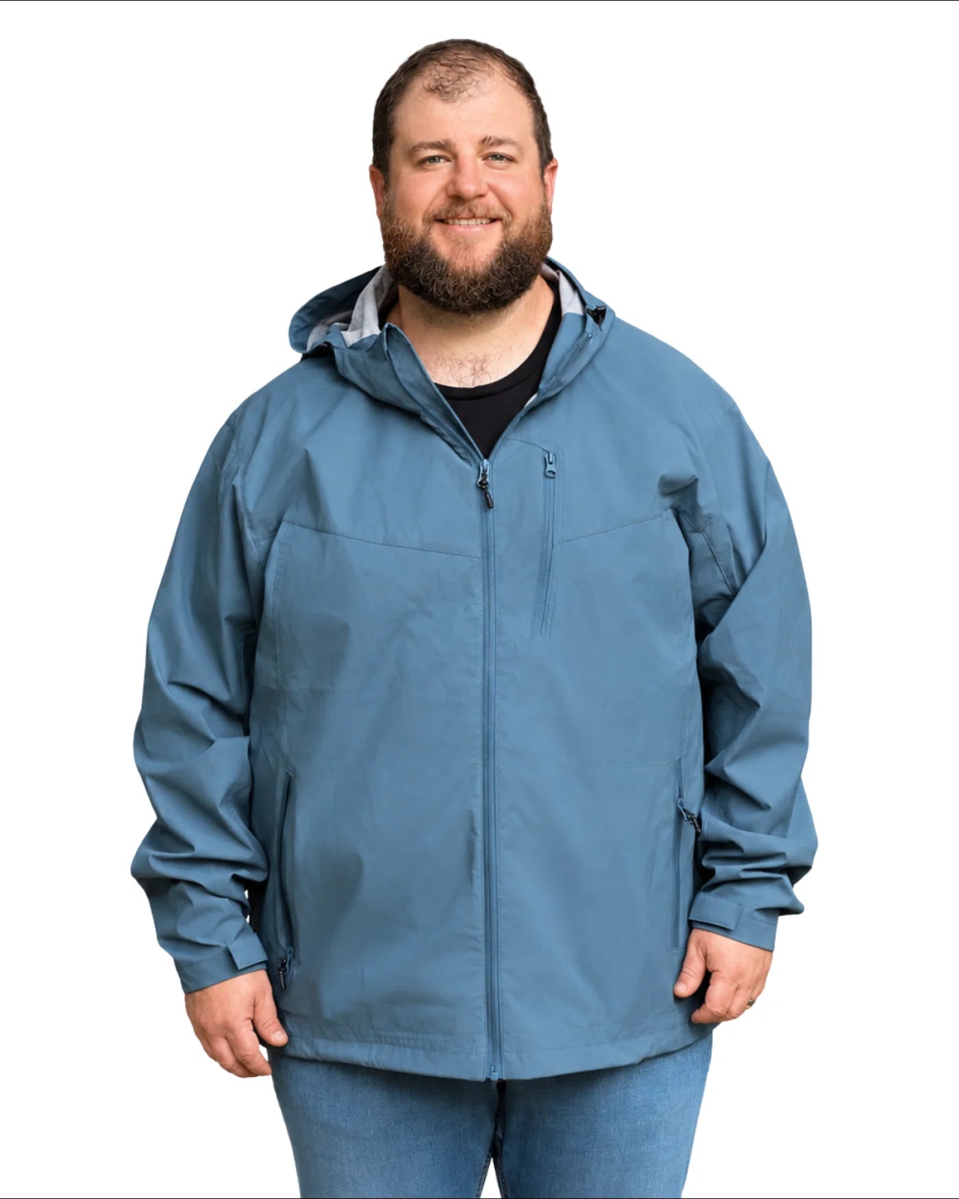 Mens Big Rain Jacket Waterproof Hooded 2XL-7XL Mystique