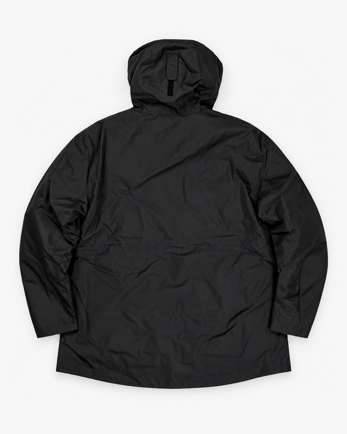Black Swiss Systems women's plus size 3 in 1 winter jacket, flat lay, shell back