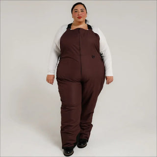 Maroon plus-size Snow Country Ski Snow Bibs Vertex Higher Front for women, size 1X-6X