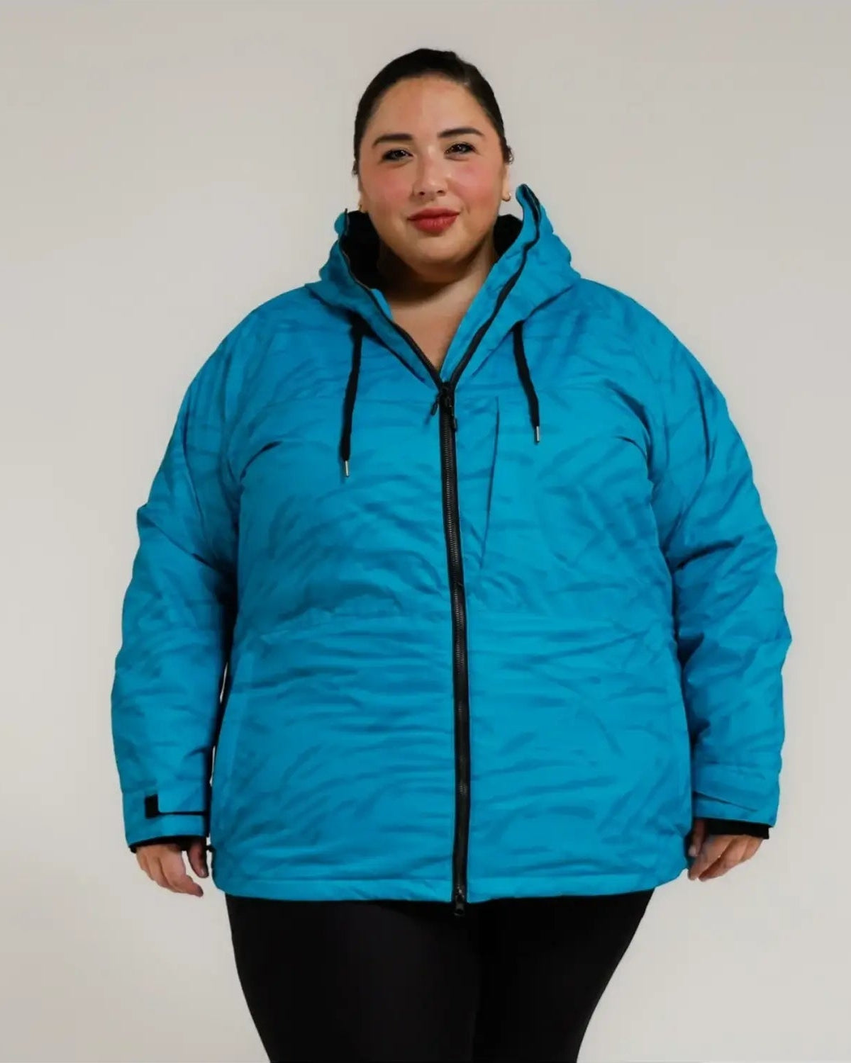 Blue hooded puffer jacket from Womens Plus Size 1X-5X Trust Snowboarding Ski Coat Outerwear