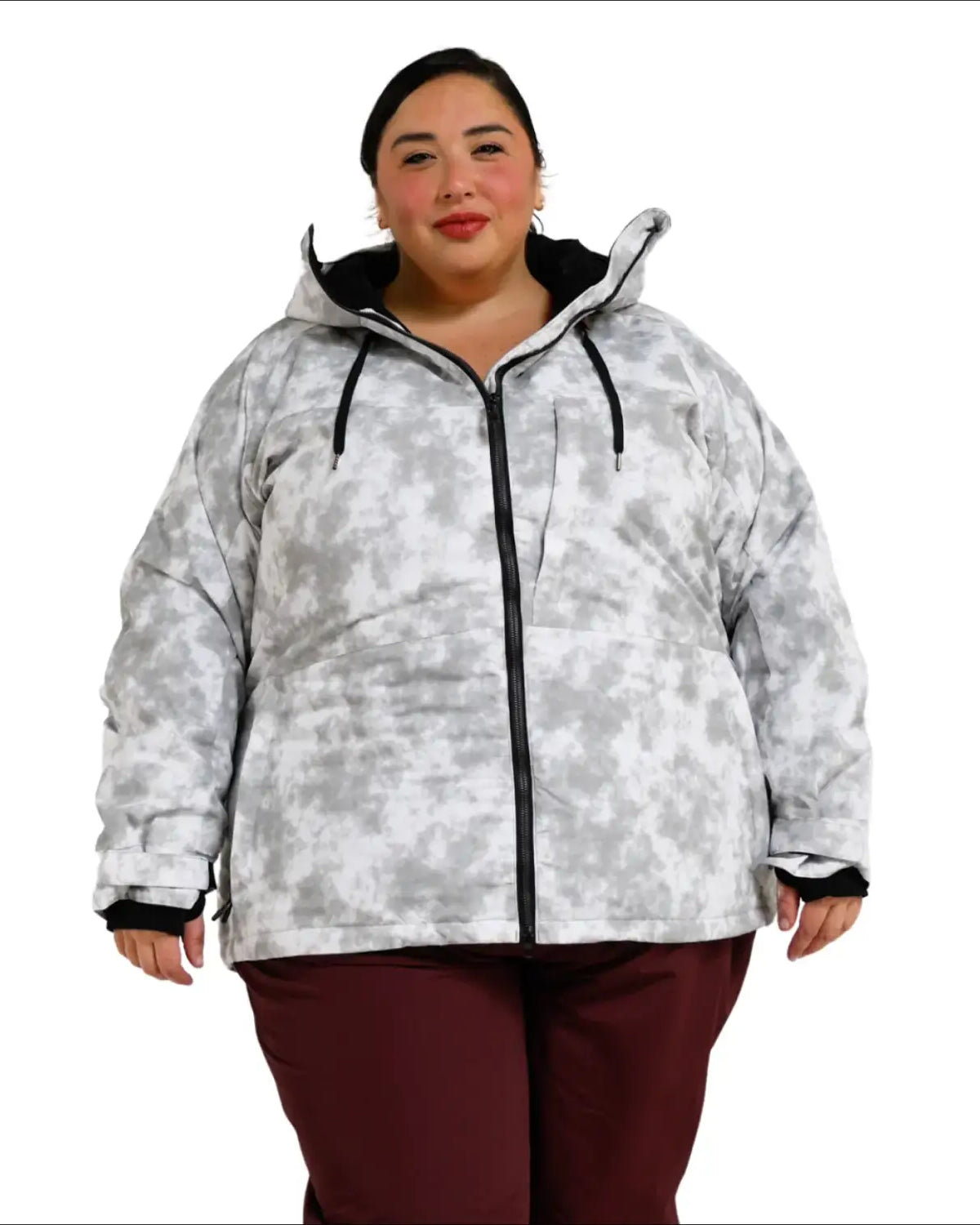 Plus-size women’s snowboarding ski coat jacket in winter outerwear collection