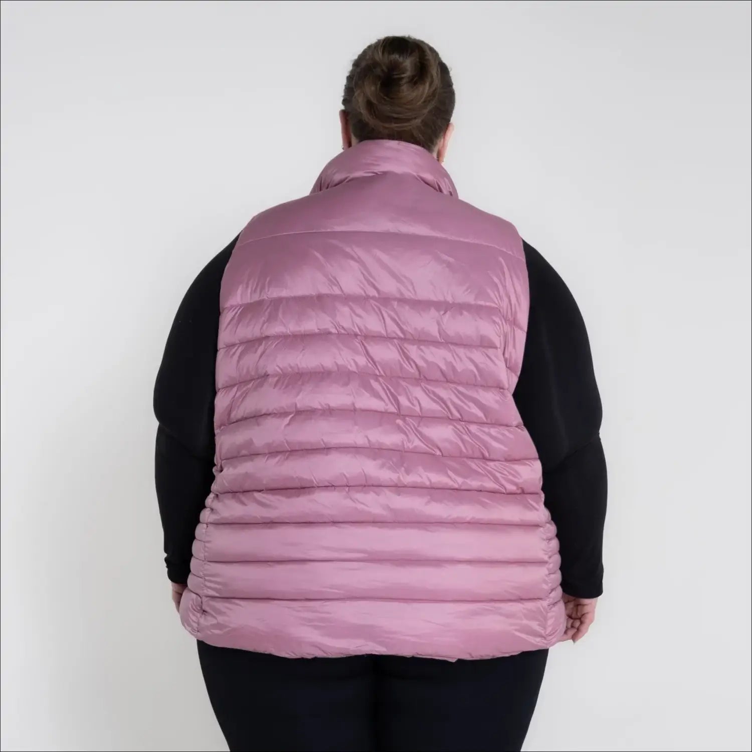 Mauve quilted vest from Women’s Plus Size 1X-6X Synthetic Outerwear Synthetic Down Vest