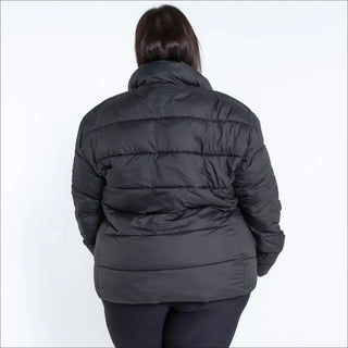 Black puffer jacket from Snow Country Outerwear Women’s Plus Size Lexington collection