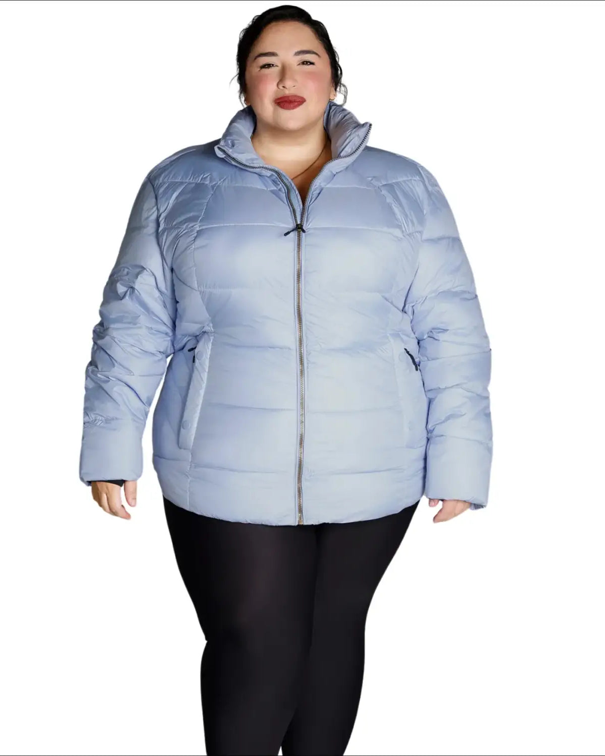 Light blue puffer jacket from Snow Country Outerwear Womens Plus Size Lexington synthetic winter coat