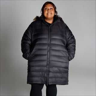 Black quilted hooded puffer coat from Women’s Plus Size Element Parka Jacket Coat Snow Country Outerwear Winter