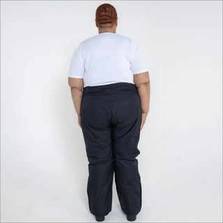 Black snow pants for women’s plus size winter skiing and snowboarding outdoorwear