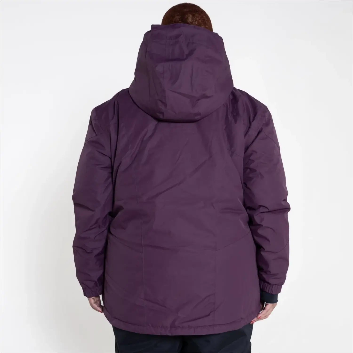 Purple hooded winter coat from Snow Country Outerwear plus size ski jacket collection