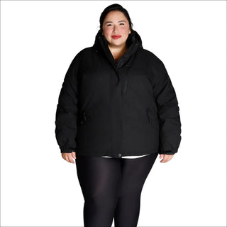 Black puffer jacket from Snow Country Outerwear Women’s Plus Size Fortress Winter Ski Coat