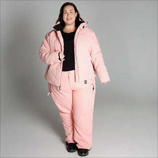 Pink ski suit from Snow Country Outerwear Womens Plus Size Vail Ski Coat Jacket