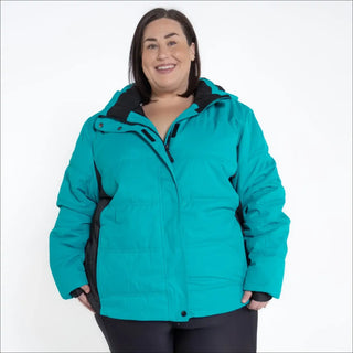 Teal Puffer Jacket from Snow Country Outerwear Womens Aspen Ski Coat Plus Size