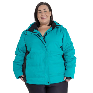 Teal puffer jacket from Snow Country Outerwear Womens Aspen Ski Jacket Coat