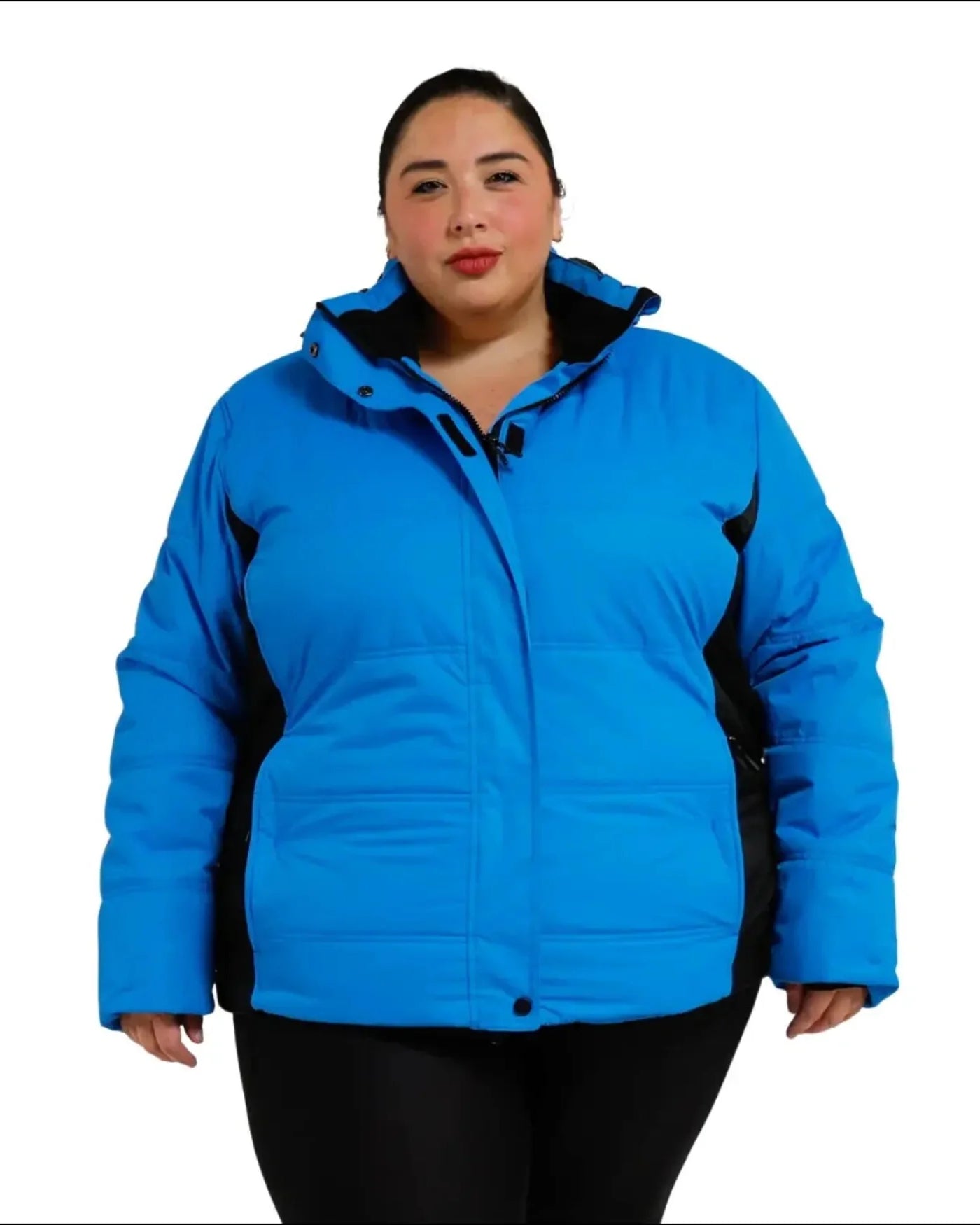 Blue plus-size puffer jacket from Snow Country Outerwear Womens Aspen Ski Jacket Coat