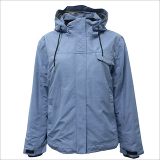 Light blue hooded insulated snowboarding jacket for women plus size ski coat winter Sugarcoatouterwear