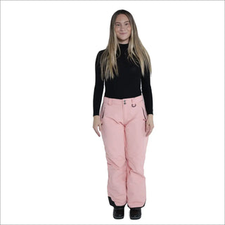 Woman in pink Snow Country Ski Pants for snowboarding and winter outdoor activities