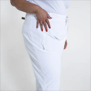 White casual pants from Snow Country Outerwear Women’s Plus Size Insulated Ski Pants