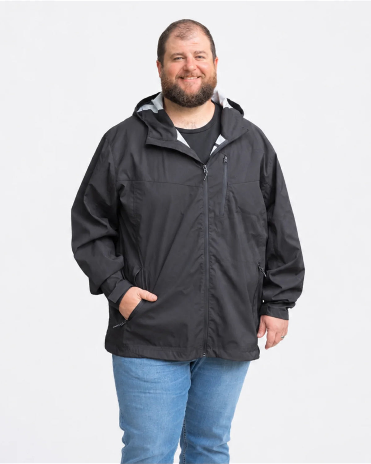 Mens Big Rain Jacket Waterproof Hooded 2XL-7XL Mystique