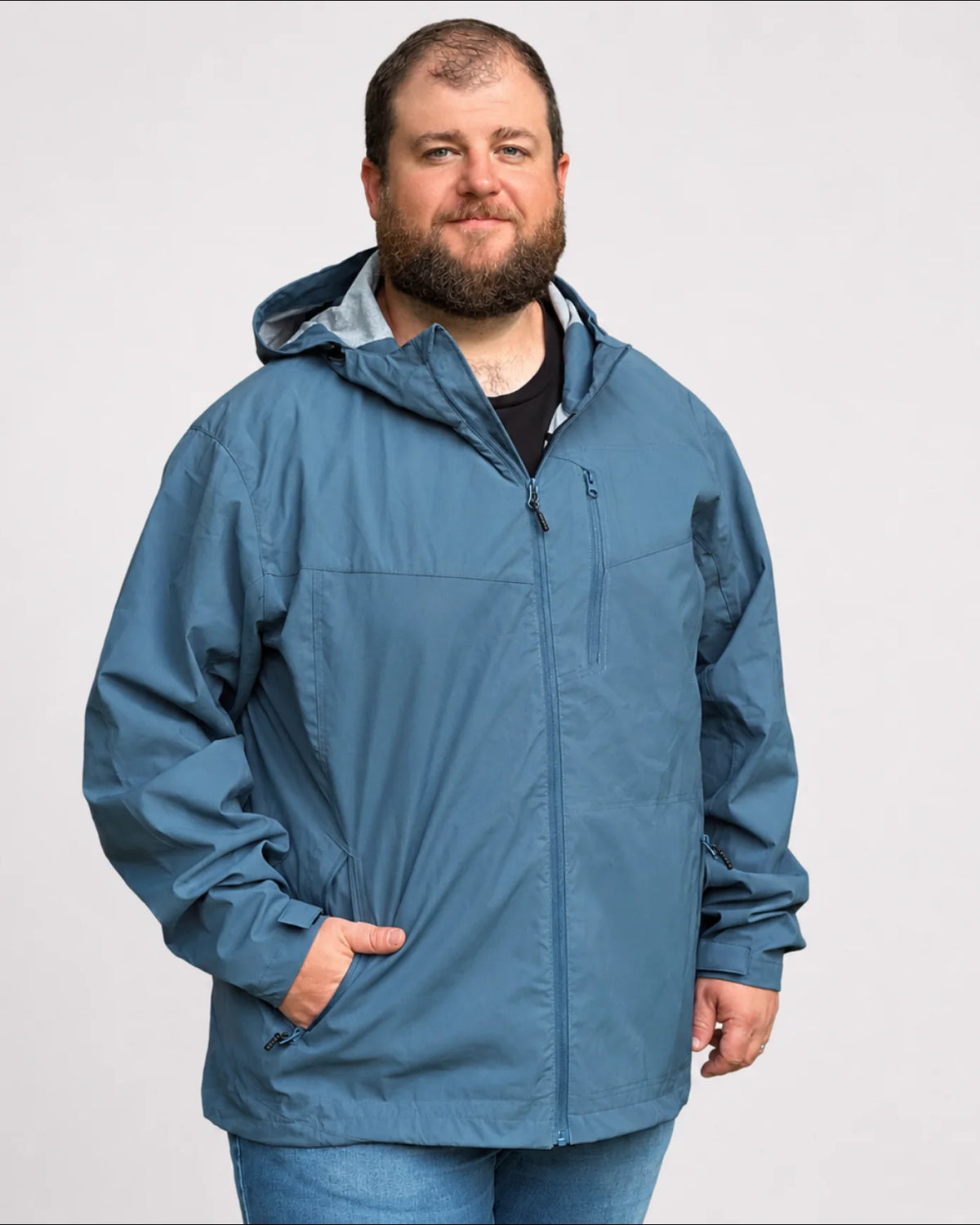 Mens Big Rain Jacket Waterproof Hooded 2XL-7XL Mystique