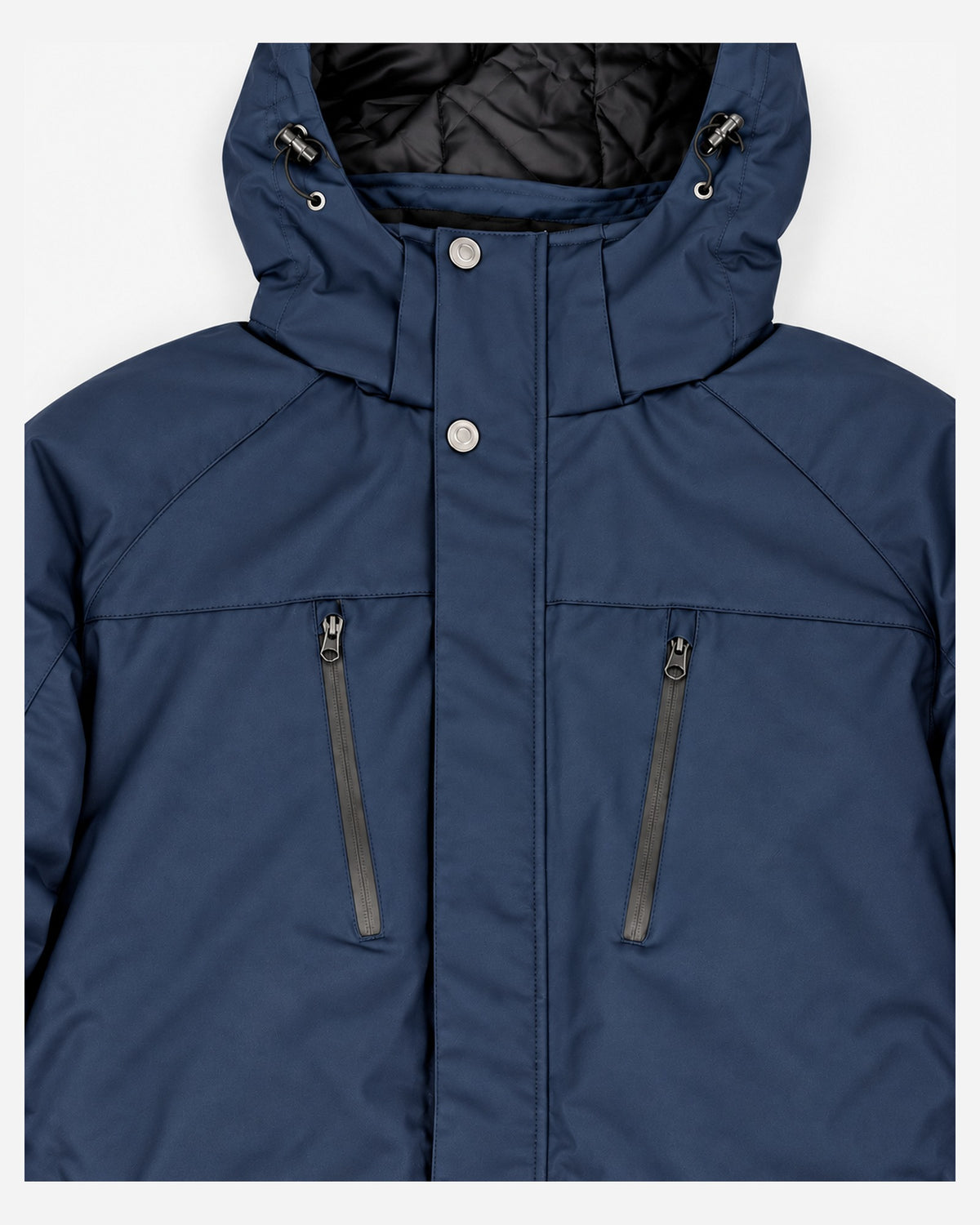 Navy Siberian III insulated soft shell jacket from Snow Country Outerwear Mens Big and Tall, hood detail, 2XL to 7XL regular and tall