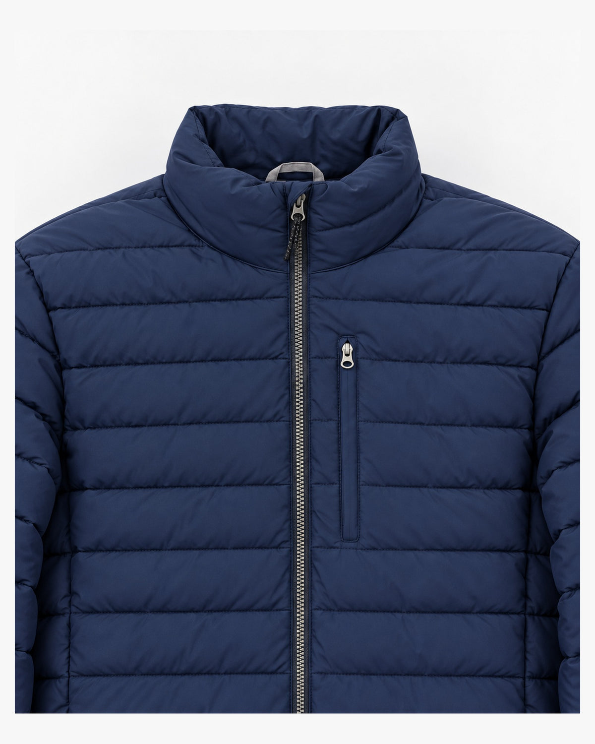Navy Telluride quilted jacket from Snow Country Outerwear Mens Big and Tall, chest zip pocket detail, 2XL to 7XL
