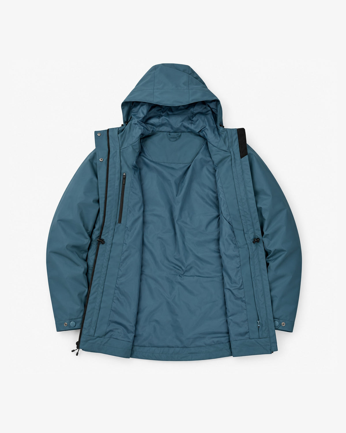 Peacock Swiss Systems women's plus size 3 in 1 winter jacket, shell open without the liner