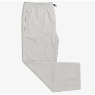 Folded light gray Plus Size 1X-6X women’s packable rain pants with drawstring waist