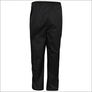 Plus size women’s packable black rain pants for outdoor waterproof protection