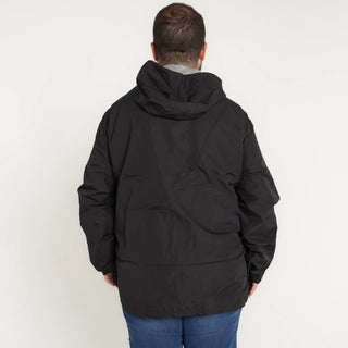 Black hooded puffer jacket from Men’s Big 3XL-7XL Rain Jacket Windguard Windbreaker Coat