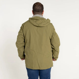 Olive green hooded parka from Men’s Big 3XL-7XL Rain Jacket Windguard Windbreaker Coat