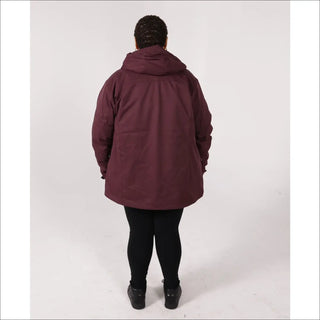 Maroon hooded parka from Women’s Plus Size 1X-6X Winter Down Alternative 3in1 Coat Jacket Snow Country Outerwear Alps