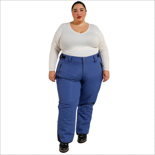Blue snow pants from Snow Country Outerwear Women’s Plus Size Insulated Ski Pants