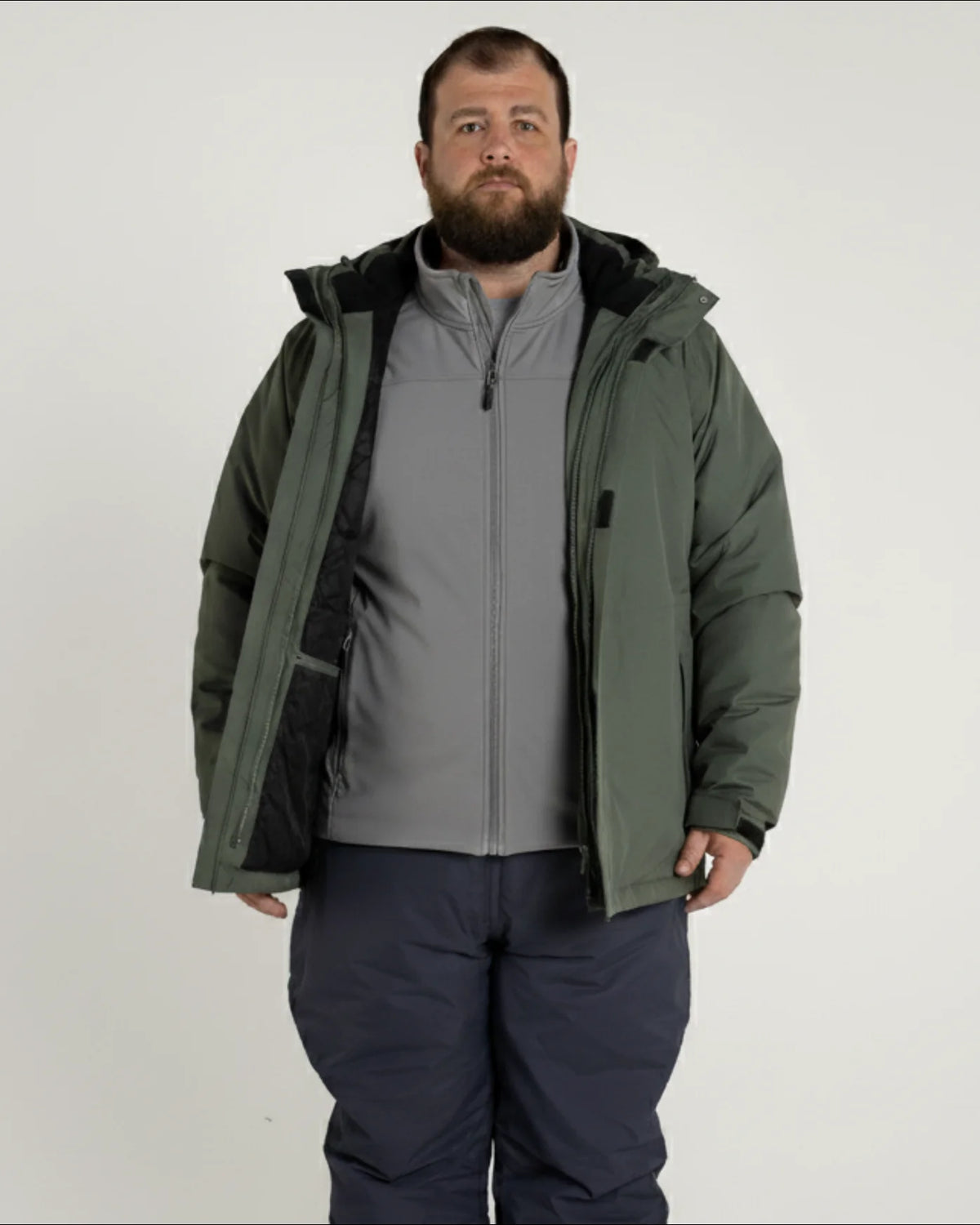 Snow Country Outerwear Men's 3in1 Winter Coat Cascade 3XL-7XL