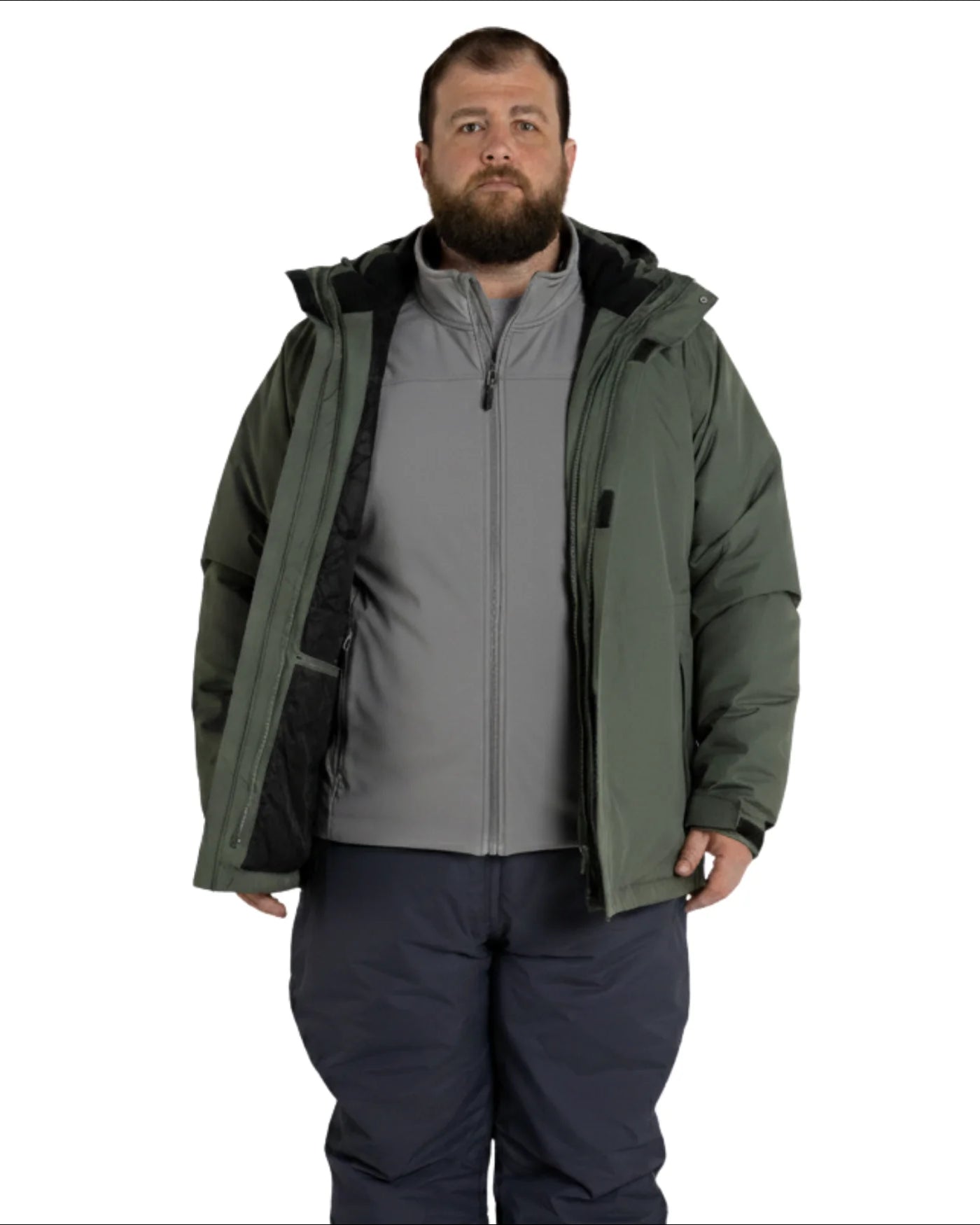 Snow Country Outerwear Men's 3in1 Winter Coat Cascade 3XL-7XL