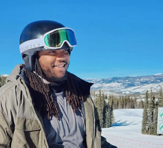 big and tall man wearing ski jacket