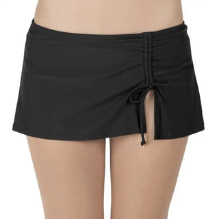 Black swim skirt with drawstring from Carole Hochman women’s swimsuit collection