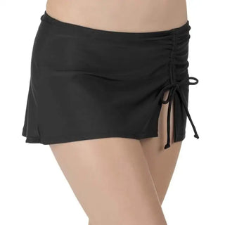 Black swim skirt with drawstring from Carole Hochman women’s swimsuit collection