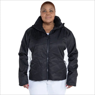 Black and white puffer jacket for Women’s Plus Size Gemini Winter Snow Ski Coat