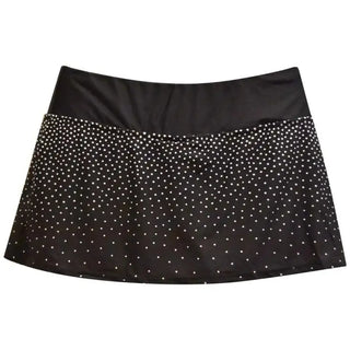 Black polka dot skirtini swim skirt for plus size women 18W to 24W