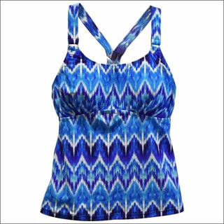 Heat Womens Racer Back Tankini Swimsuit Top S-XL - Small / Rhythm and Blues - Womens